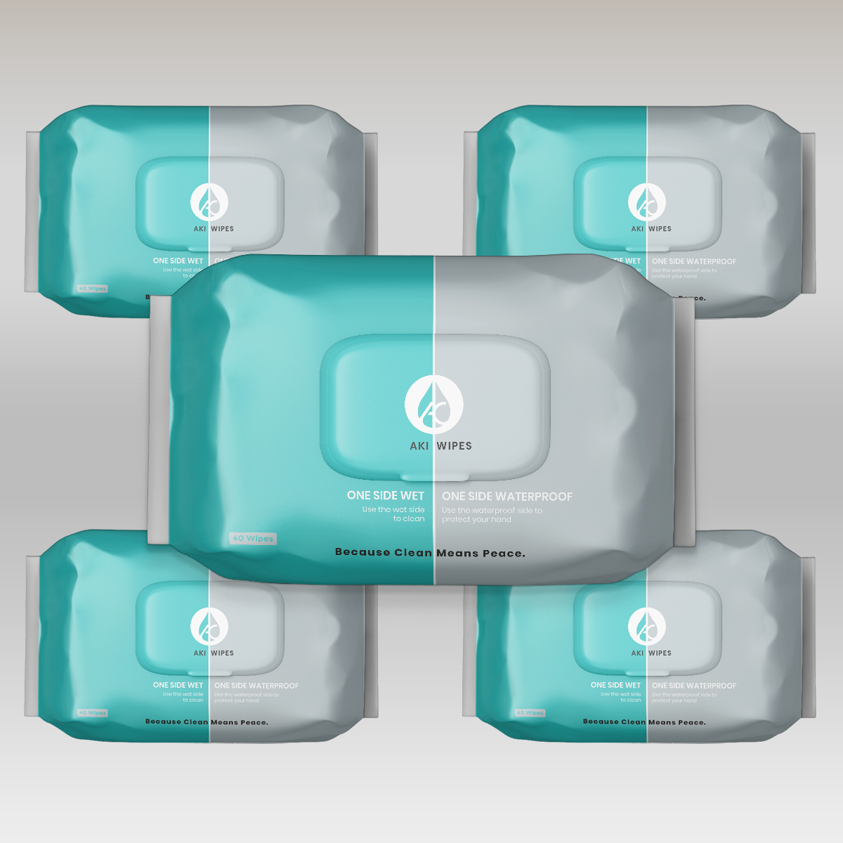 Aki Wipes (Dual-Sided Wet Wipes)