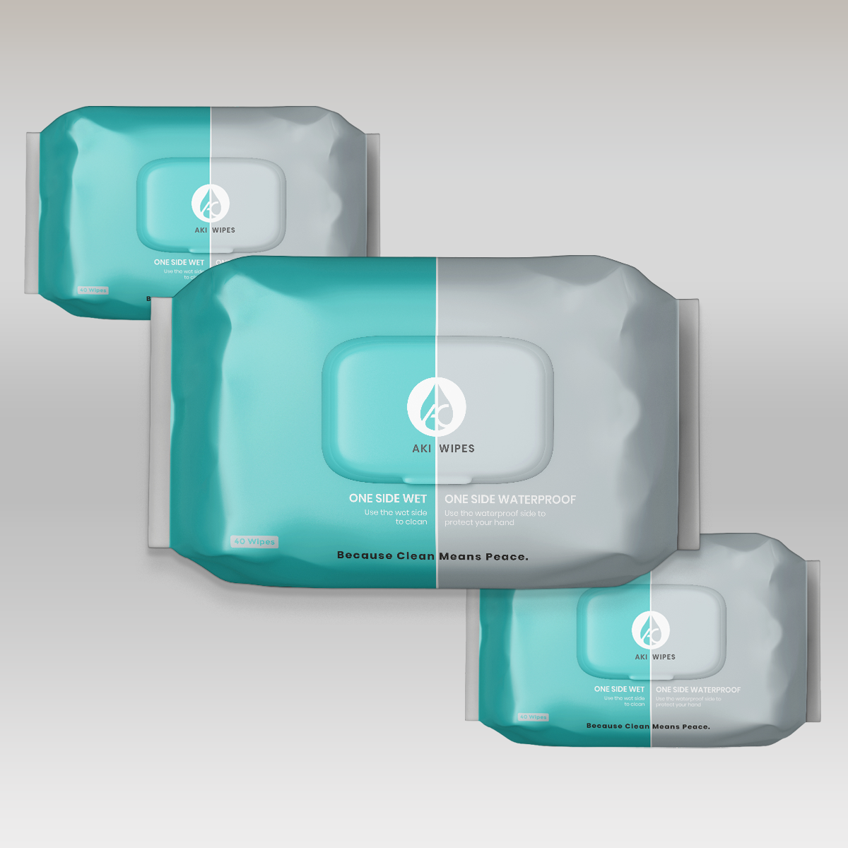 Aki Wipes (Dual-Sided Wet Wipes)